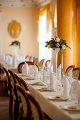 Beautiful wedding reception table decoration