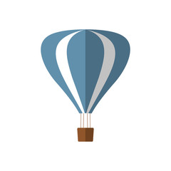 blue and white airballoon recreation vacation travel shadow vector illustration eps 10
