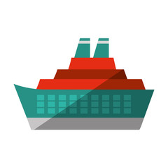 cruise ocean ship travel maritime shadow vector illustration eps 10