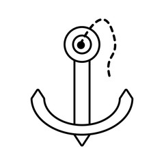 anchor nautical travel maritime line vector illustration eps 10