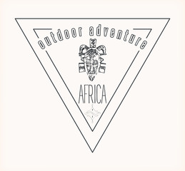 african outdoor adventure logo.