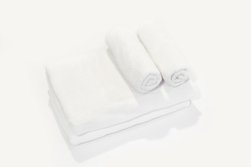 bath towels on white background
