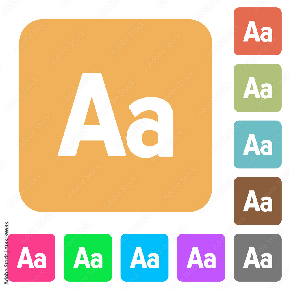 Poster adjust font size rounded square flat icons