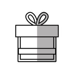 gift box ribbon bow shadow vector illustration eps 10