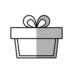 gift box ribbon parcel surprise shadow vector illustration eps 10