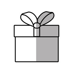 gift box ribbon give party shadow vector illustration eps 10