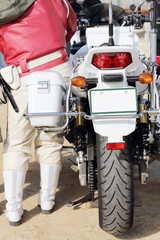 Fototapeta premium 白バイ