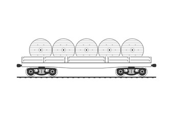 Flatcar with cable reels