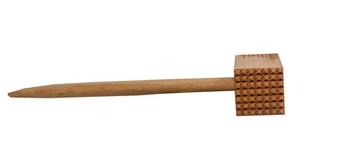 Wooden meat tenderizer