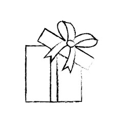 open gift box ribbon parcel shopping sketch vector illustration eps 10 © djvstock