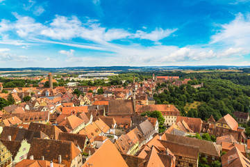 Fototapeta na wymiar Panoramic view of Rothenburg
