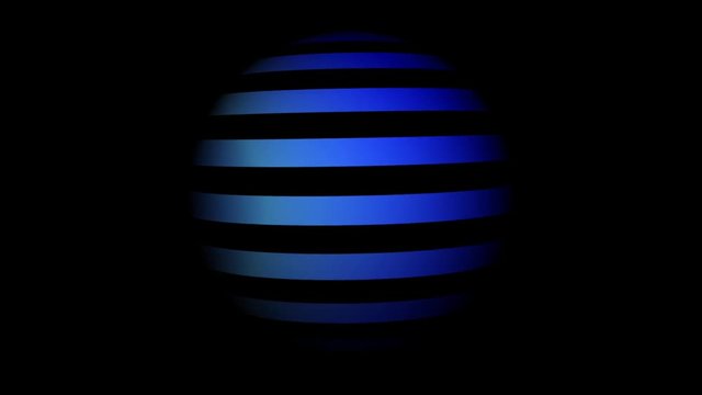 3D dark shapes forming a ball rotating with alpha channel
