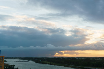 Obraz premium dark storm clouds in the evening sky