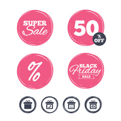 Gift box sign icon. Present symbol.