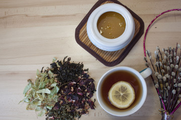 black tea in a сup