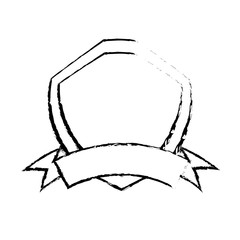 shield premium badge ribbon sketch vector illustration eps 10