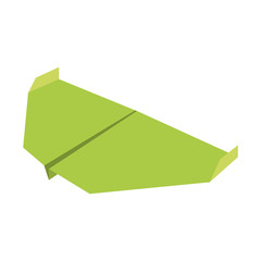 green paper aircraft flight toy vector illustration eps 10