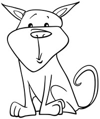 dog character coloring page