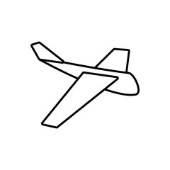 paper plane project innovation outline vector illustration eps 10