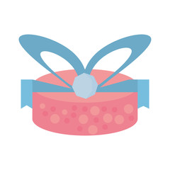 colored gift box wrapped paper bow dotted vector illustration eps 10
