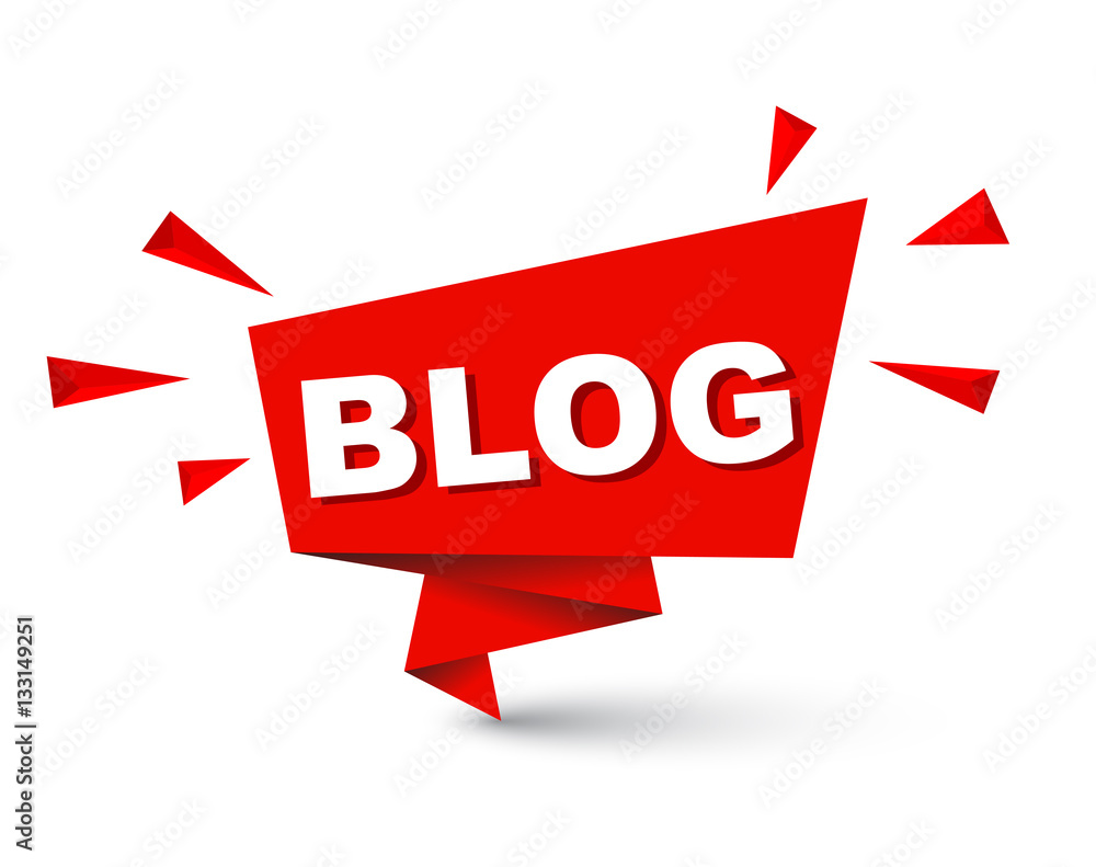 Fototapete red easy vector illustration isolated paper bubble banner blog. this element is well adapted for web