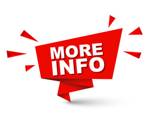 Red easy vector illustration isolated paper bubble banner more info. This element is well adapted for web design.