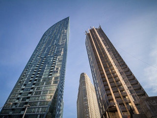new and old skyscrapers in Toronto, Ontario, Canada