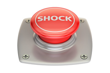 Fototapeta premium Shock Red Button, 3D rendering