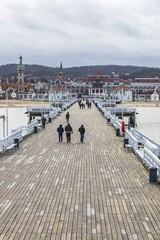 Sopot Pier (Molo) in the city of Sopot, Poland - obrazy, fototapety, plakaty
