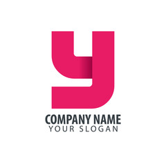 Initial Letter Y Isolated Design Logo