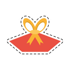 colored gift box wrap yellow ribbon line dotted vector illustration eps 10