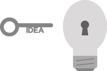 Light bulb and idea key