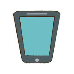 smartphone blue screen technology gadget sketch vector illustration eps 10