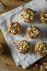 Healthy Organic Seed and Blueberry Muffins