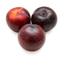 organic peach fruit cutout on white background