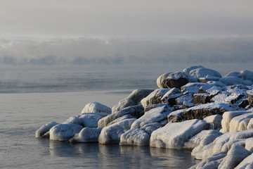 Frozen rocks