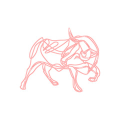 Bull icon - vector illustration