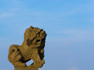 Fototapeta na wymiar Chinese stone lion,Taiwan