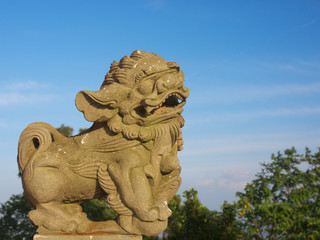 Fototapeta na wymiar Chinese stone lion,Taiwan