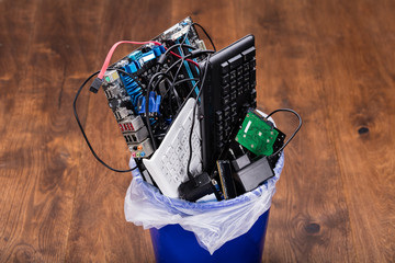 Hardware Equipment In Dustbin