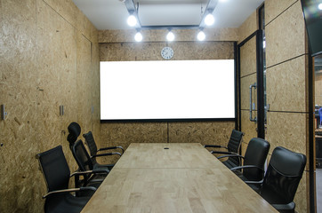 Interior conference room, empty meeting room, boardroom, Classroom