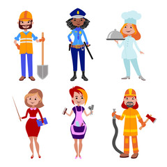 People different professions vector illustration.