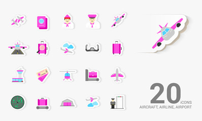 иконки аэропорт, авиакомпания