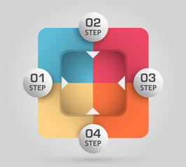 3d diagram part of the business process. vector infographics