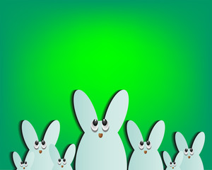 Easter bunnies in eggs