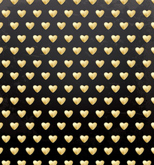 Valentine's Day Pattern with Golden Hearts.