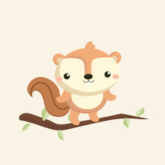 Cute squirrel cartoon.