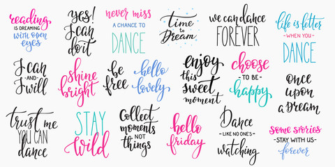 Lettering photography overlay set