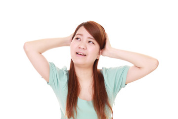 Fototapeta premium 疲れた様子の女性