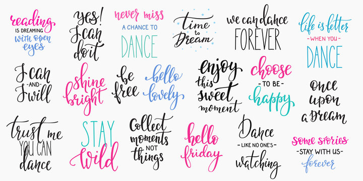 Lettering photography overlay set
